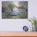 'Blue Ford at Barn' by Lori Deiter – Metal Wall Art, 16x12 room view