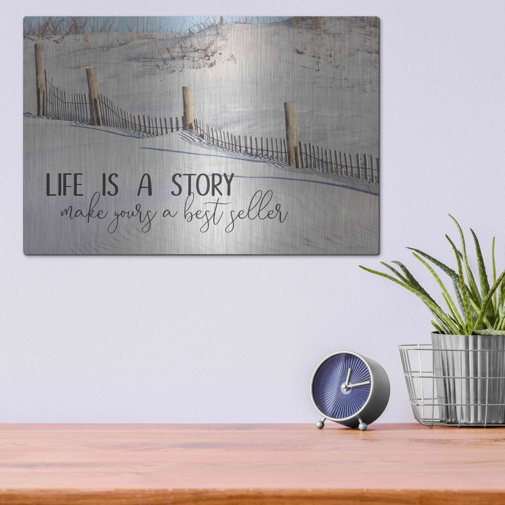'Life is a Story' by Lori Deiter – Metal Wall Art, 16x12 room view