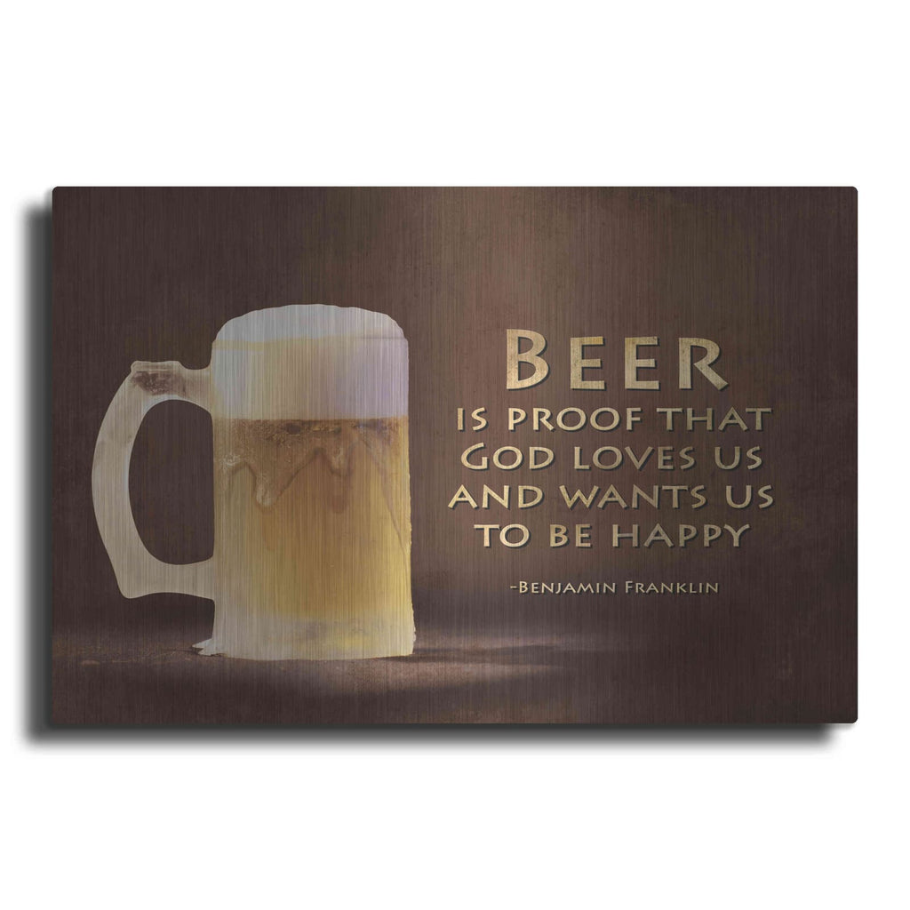 'Be Happy' by Lori Deiter – Metal Wall Art