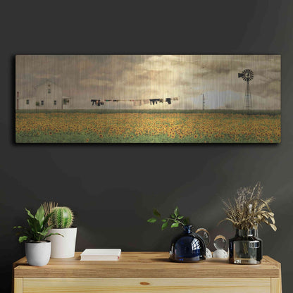 Luxe Metal Art 'Laundry Day' by Lori Deiter, Metal Wall Art,36x12