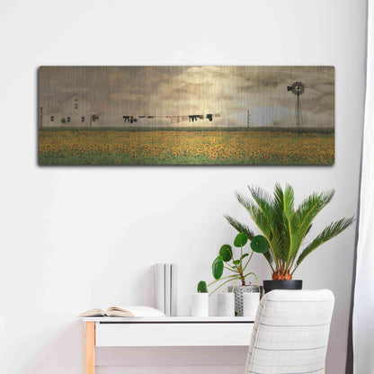 Luxe Metal Art 'Laundry Day' by Lori Deiter, Metal Wall Art,48x16