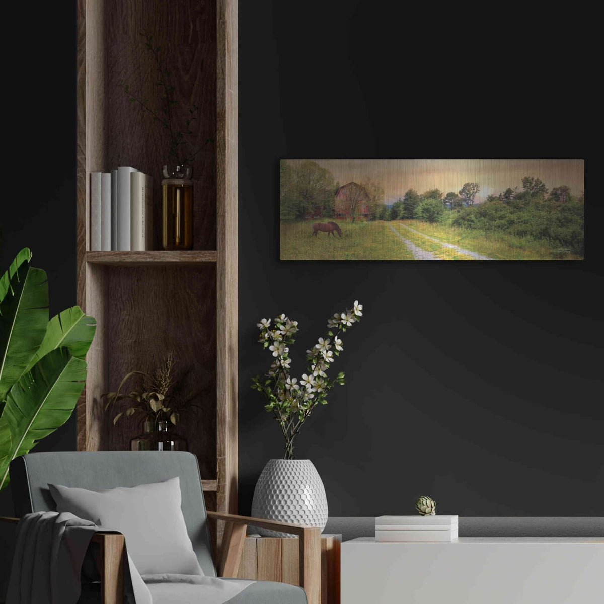 'Good Grazing' by Lori Deiter – Metal Wall Art, 36x12 room view