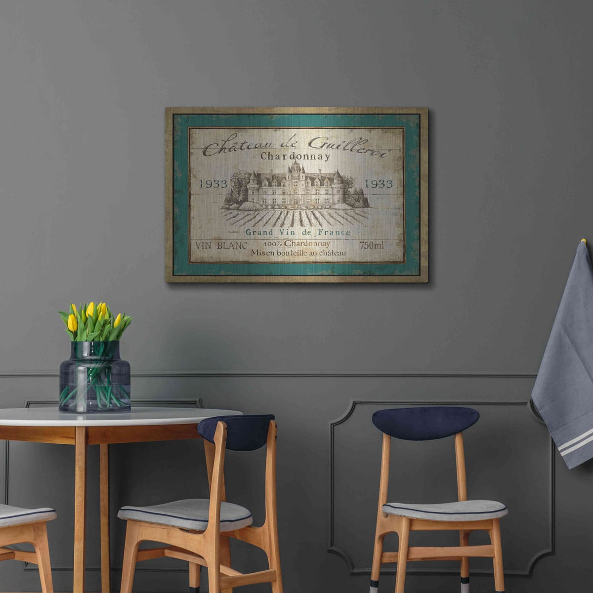 'French Wine Label IV' by Daphne Brissonnet – Metal Wall Art, 36x24 room view