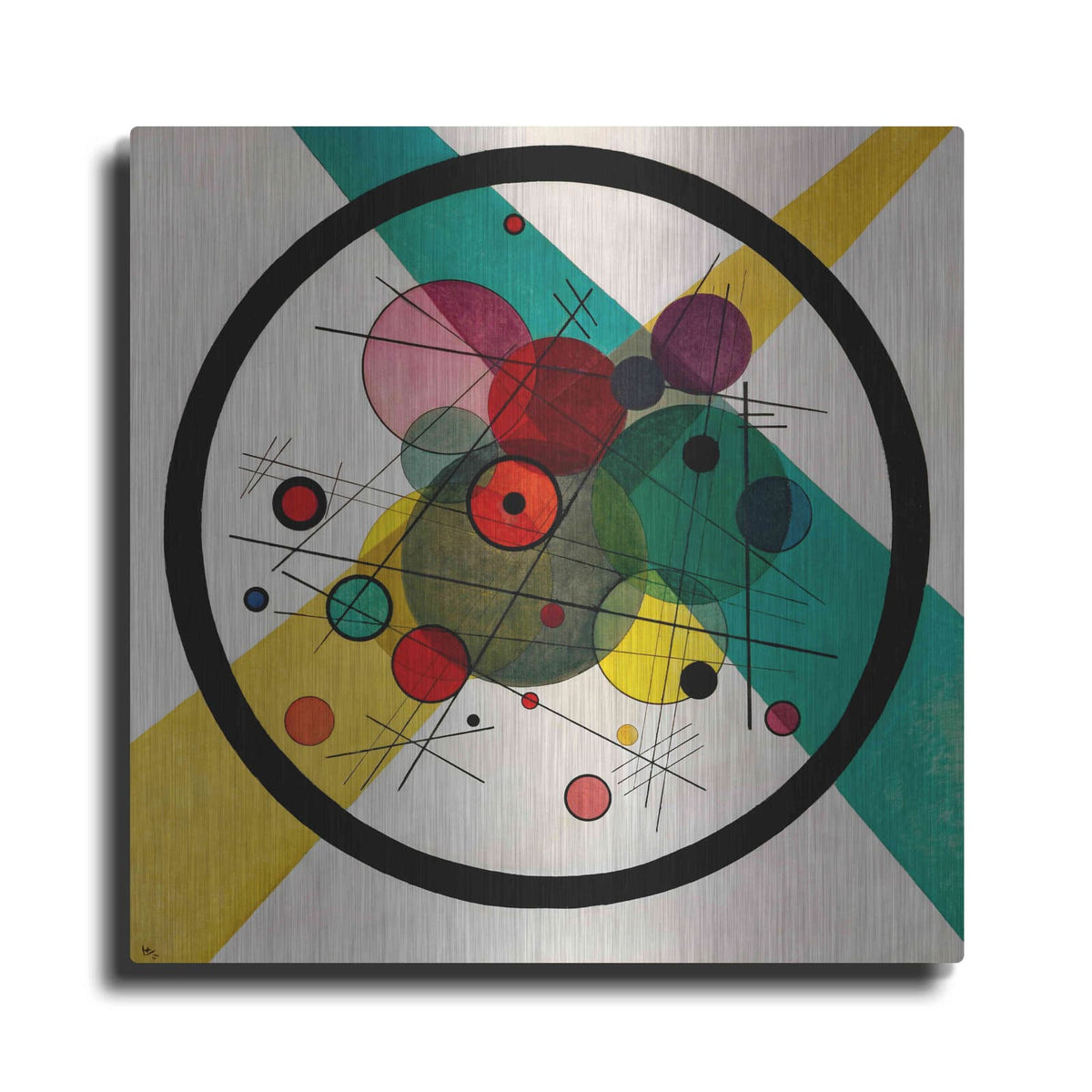 'Circles In A Circle' by Wassily Kandinsky – Metal Wall Art