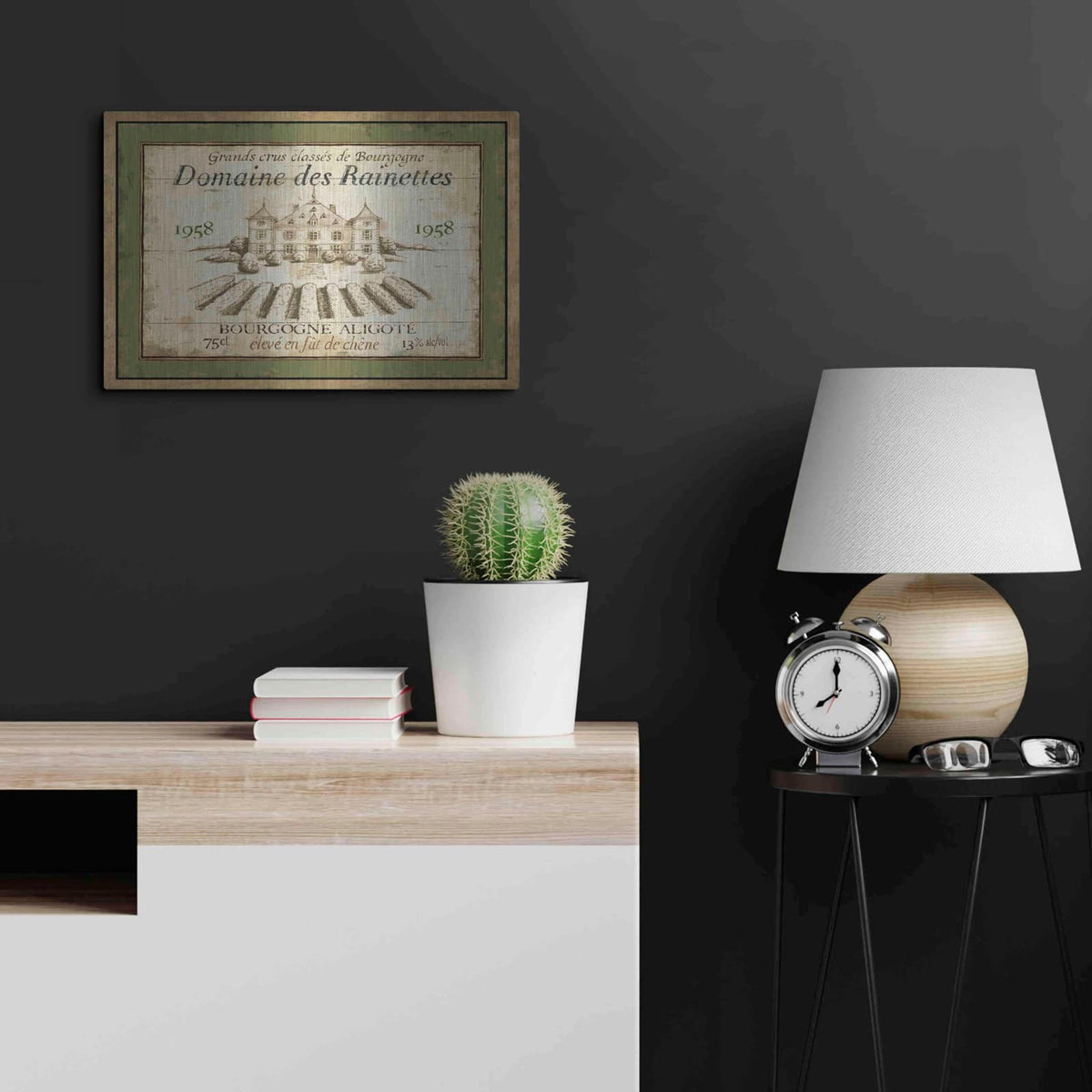 'French Wine Label III' by Daphne Brissonnet – Metal Wall Art, 24x16 room view