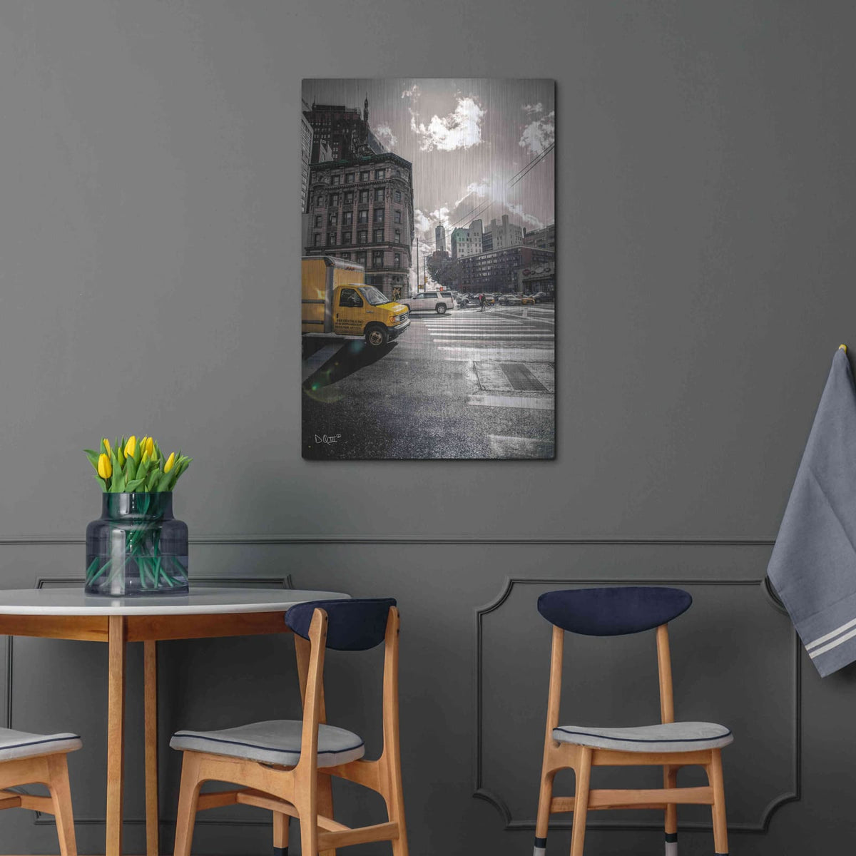'Crosswalks of Manhattan I' by Donnie Quillen – Metal Wall Art, 24x36 room view