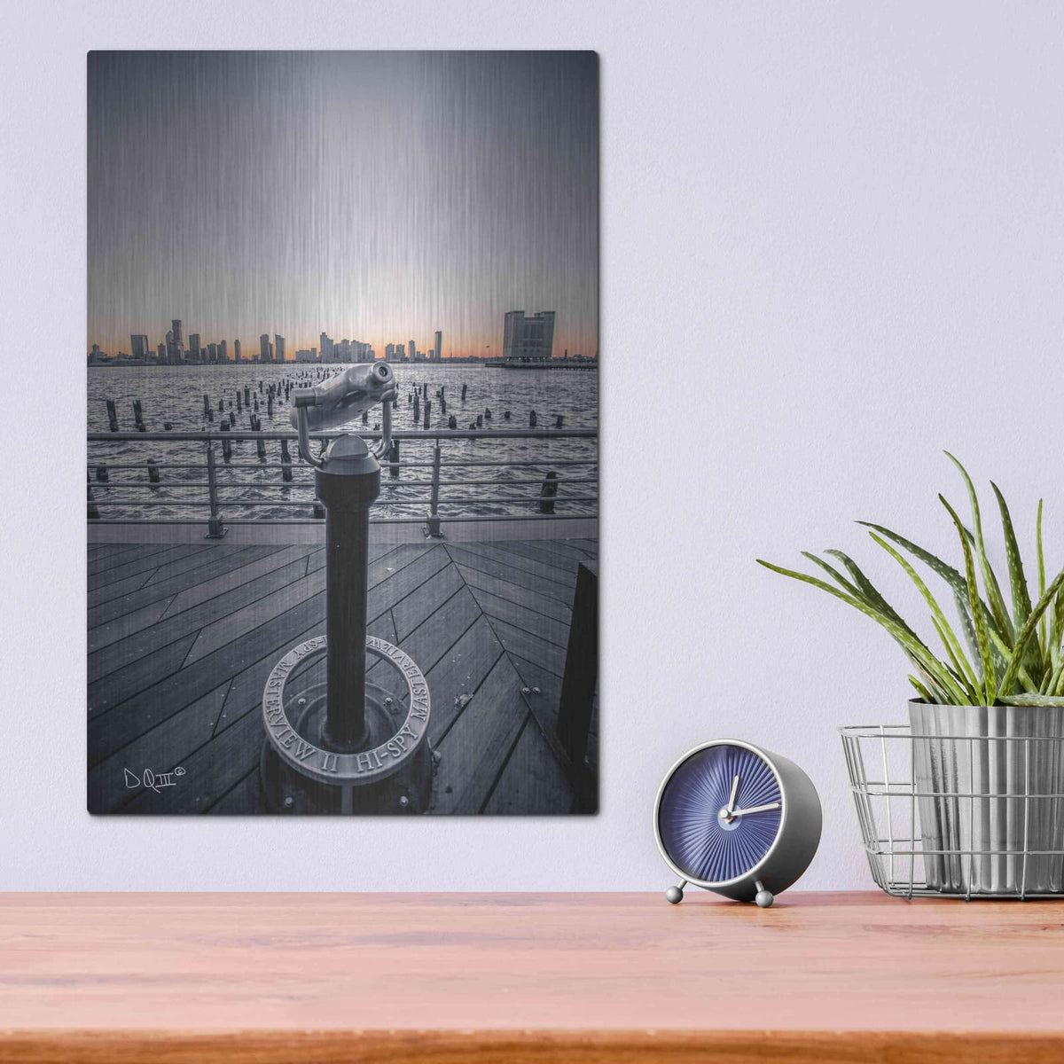 'Manhattan Sunrise II' by Donnie Quillen – Metal Wall Art, 12x16 room view