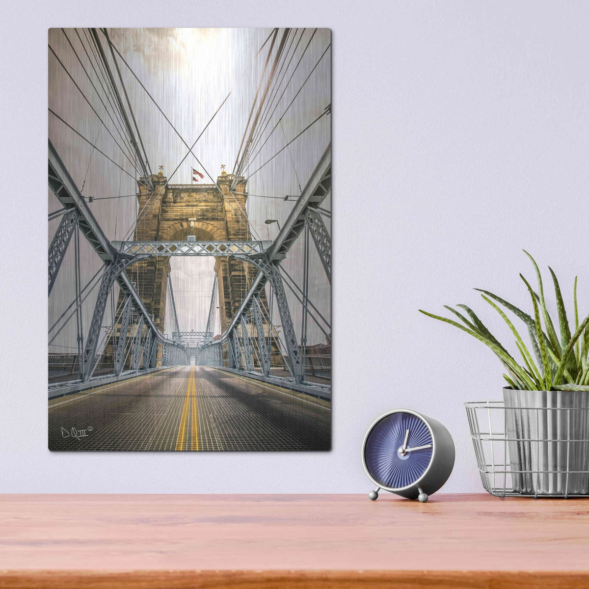 'Bridge to Ohio' by Donnie Quillen – Metal Wall Art, 12x16 room view