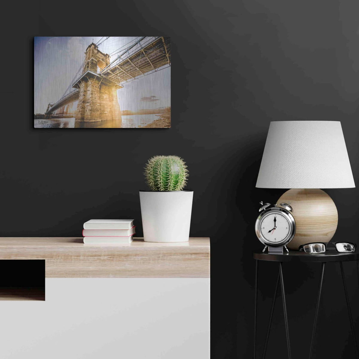 'Double Sunset' by Donnie Quillen – Metal Wall Art, 24x16 room view