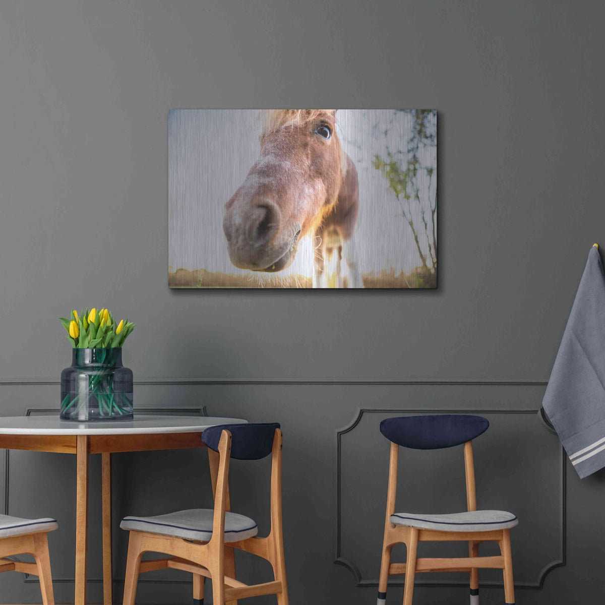 'Hi Horse' by Donnie Quillen – Metal Wall Art, 36x24 room view