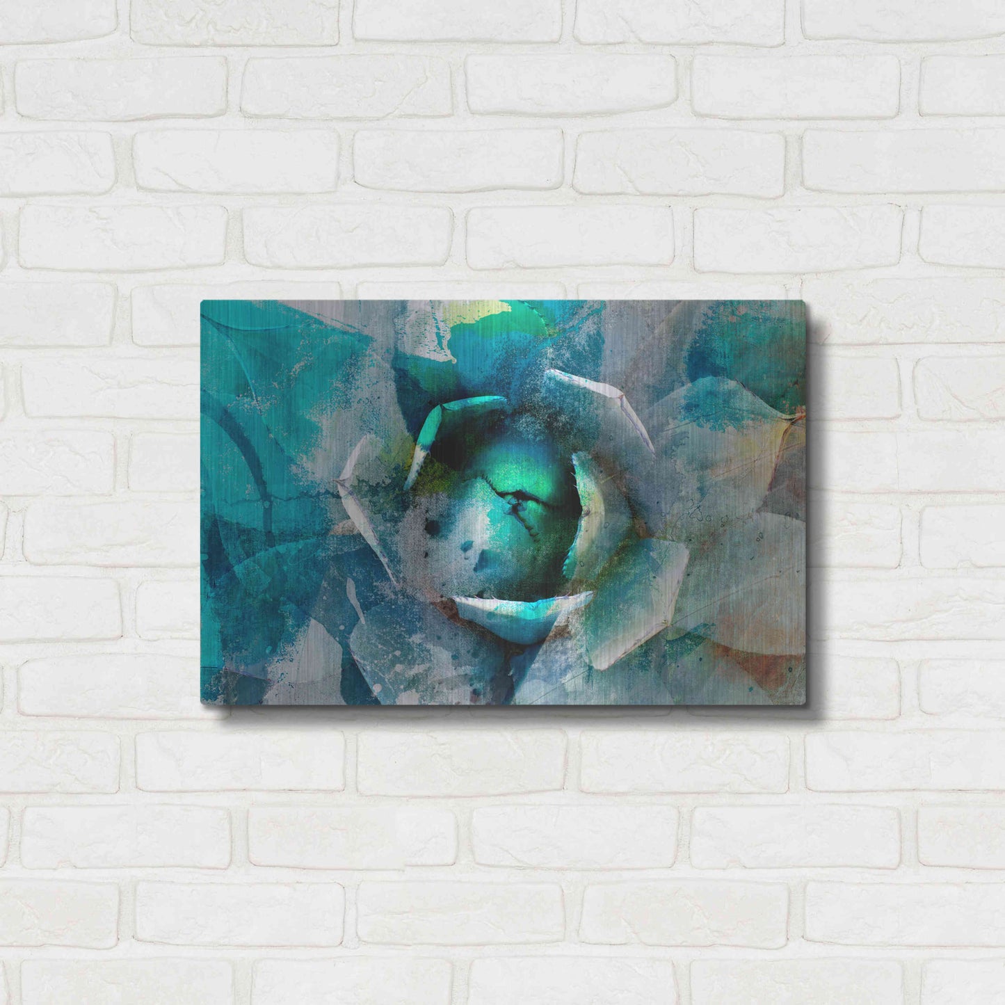 Luxe Metal Art 'Agave Abstract I' by Sisa Jasper Metal Wall Art,24x16