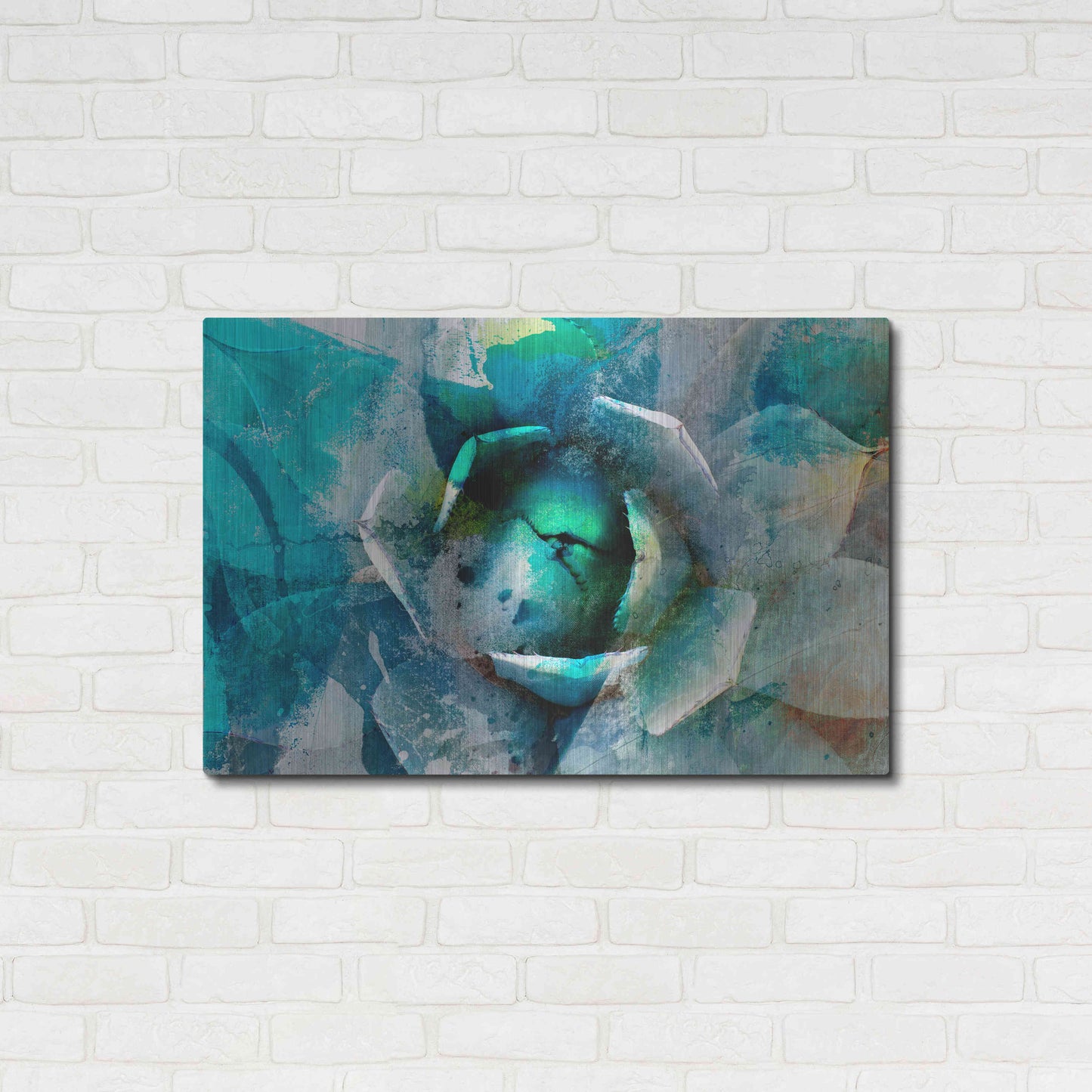 Luxe Metal Art 'Agave Abstract I' by Sisa Jasper Metal Wall Art,36x24