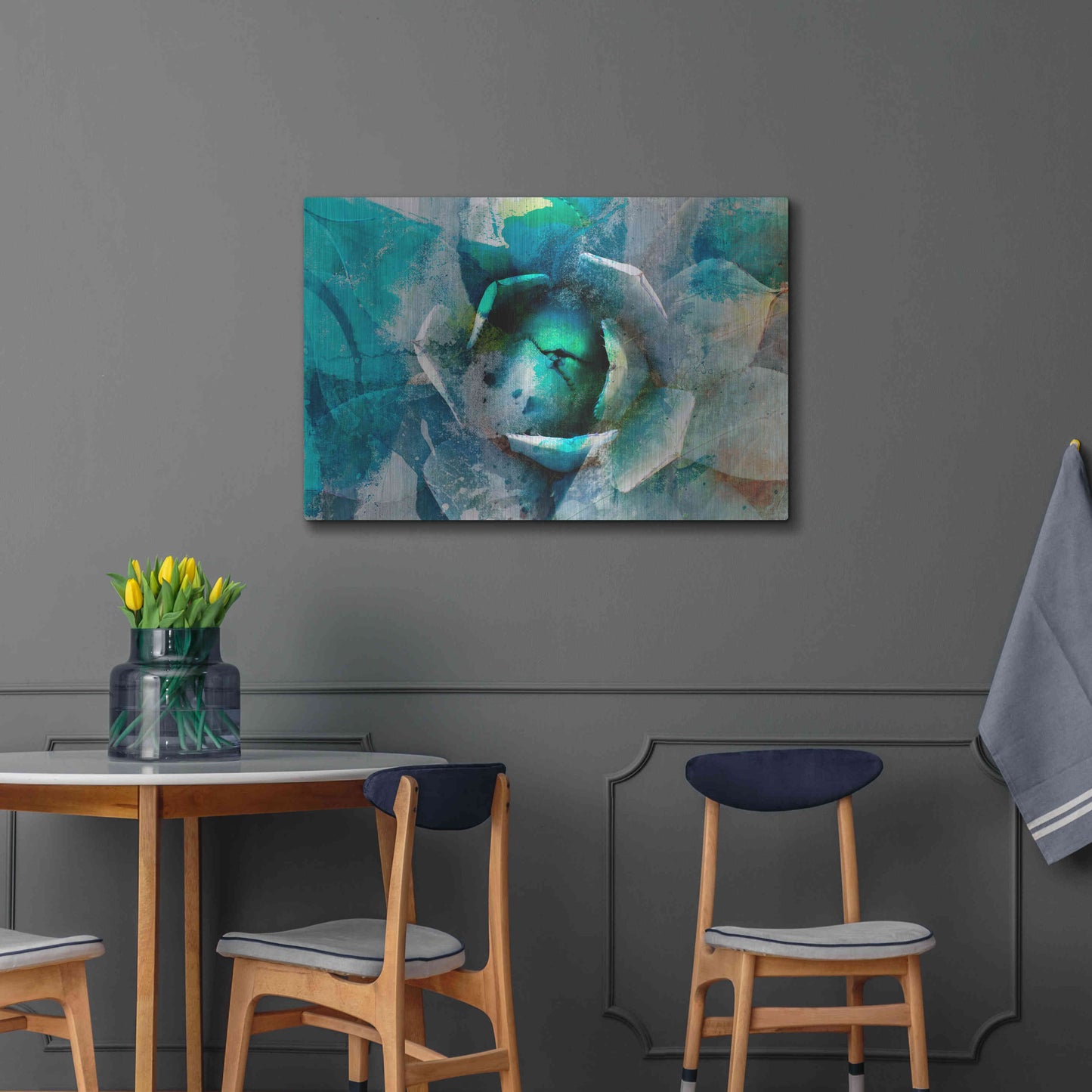 Luxe Metal Art 'Agave Abstract I' by Sisa Jasper Metal Wall Art,36x24