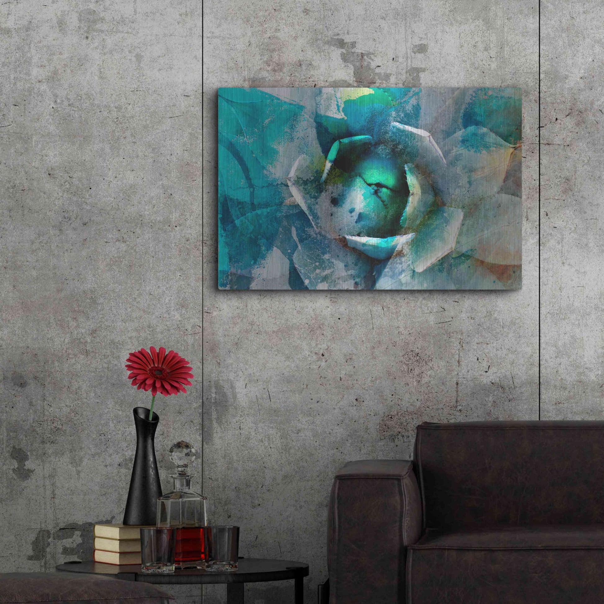 Luxe Metal Art 'Agave Abstract I' by Sisa Jasper Metal Wall Art,36x24