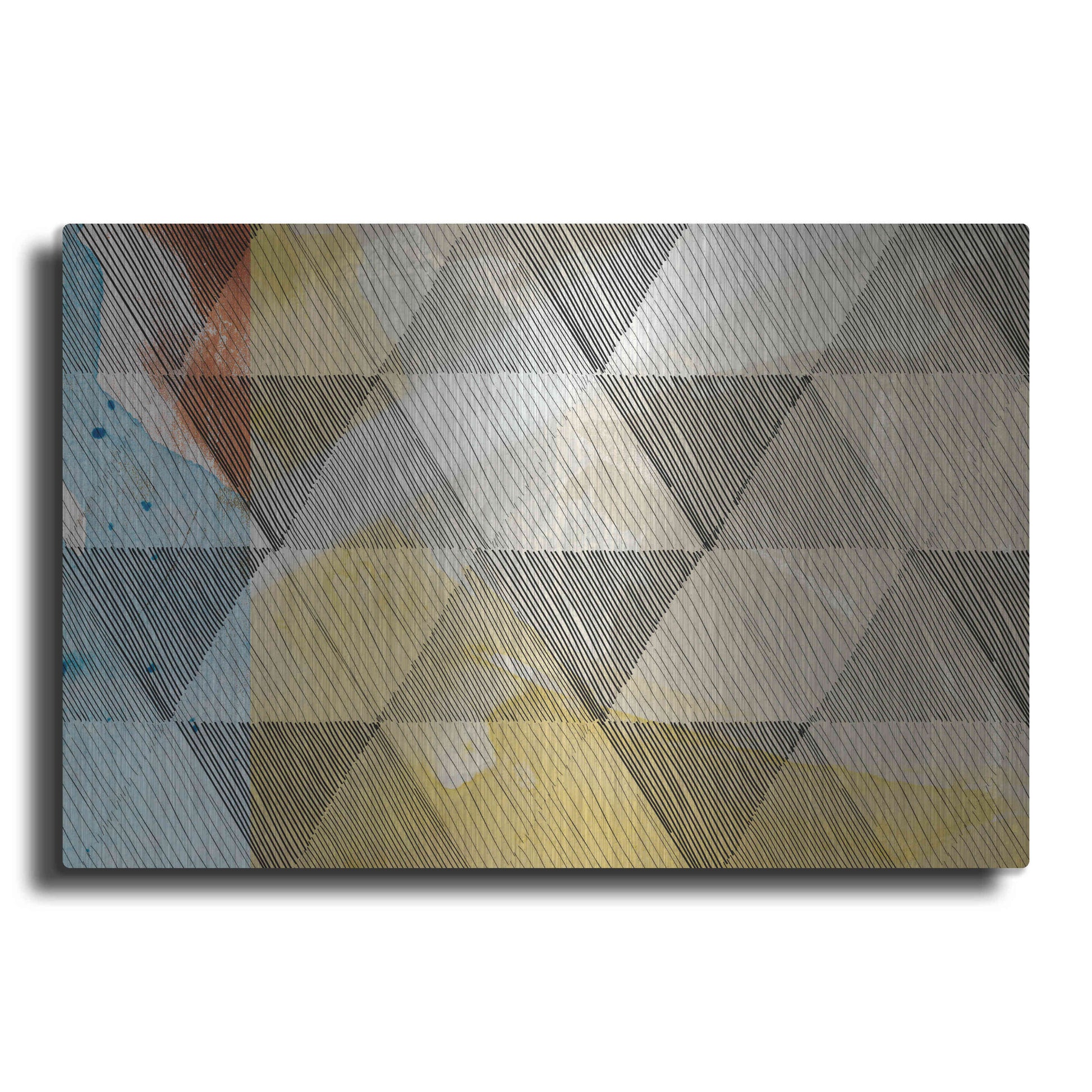 Luxe Metal Art 'Geo Now Sketch I' by Sisa Jasper Metal Wall Art