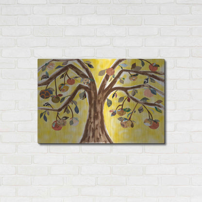 Luxe Metal Art 'Yellow Orange Tree' by Sisa Jasper Metal Wall Art,36x24