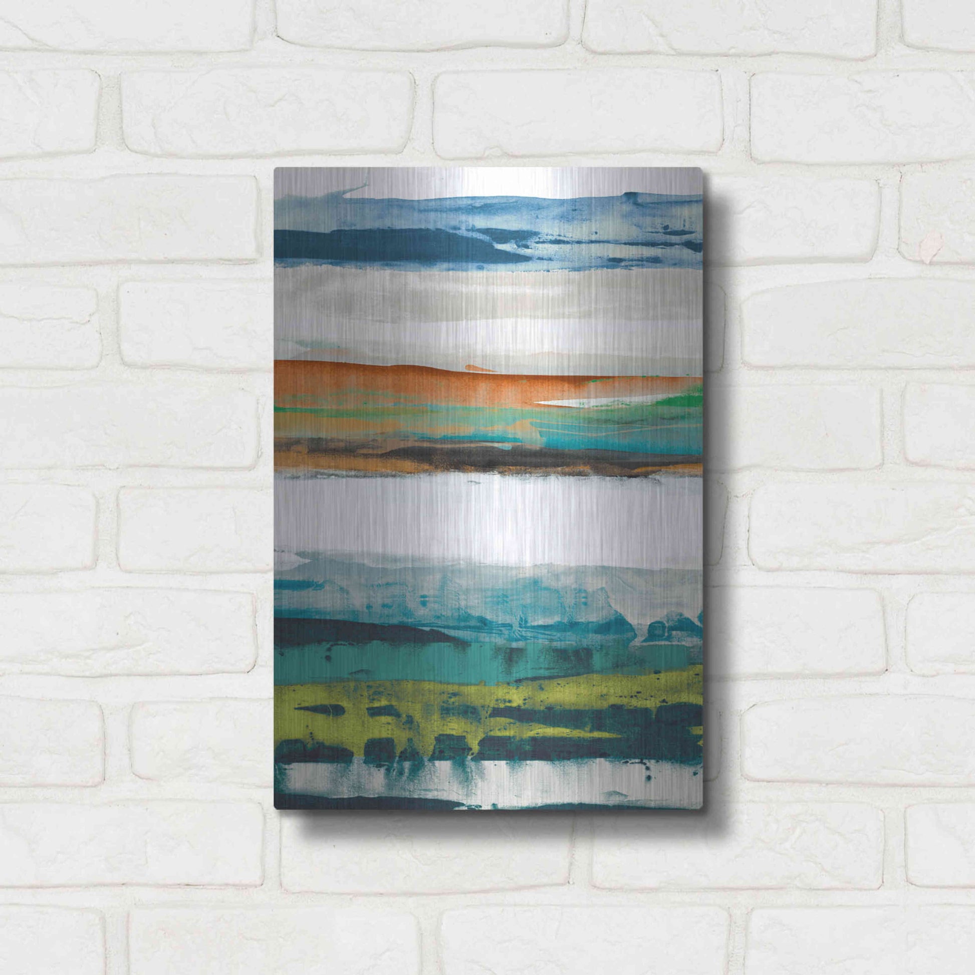 Luxe Metal Art 'Primary Decision IV' by Sisa Jasper Metal Wall Art,12x16