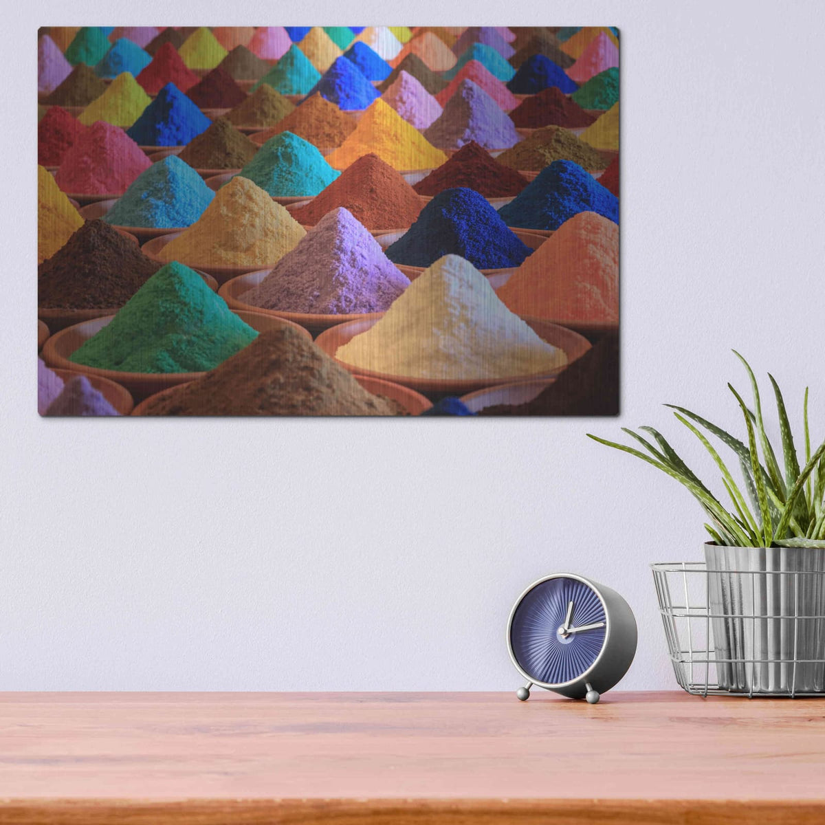 'Colorful Life' – Metal Wall Art, 16x12 room view