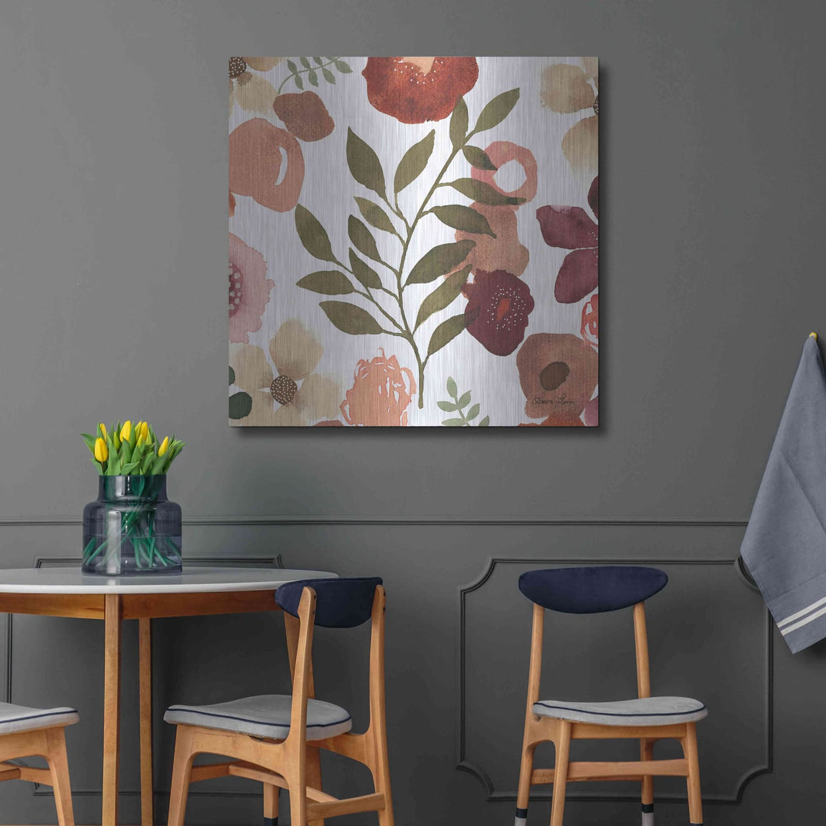 'Garden Dance IV' by Laura Horn – Metal Wall Art, 36x36 room view