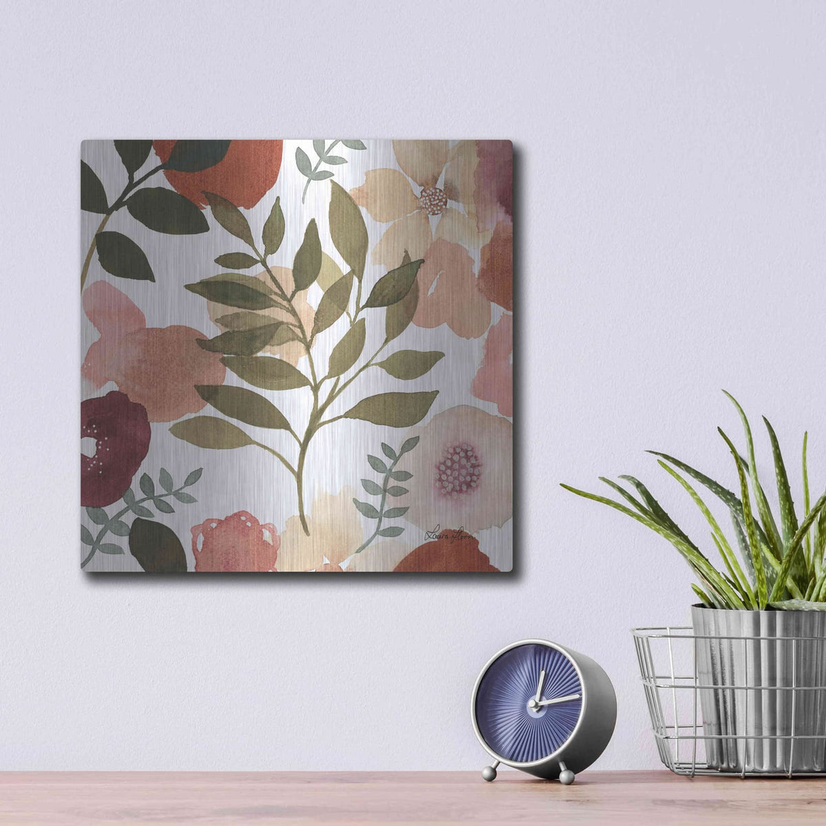 'Garden Dance V' by Laura Horn – Metal Wall Art, 12x12 room view