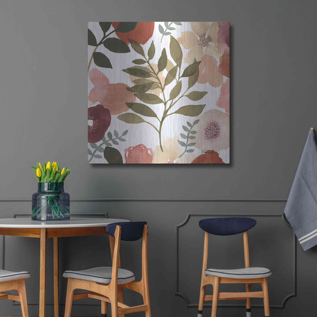 'Garden Dance V' by Laura Horn – Metal Wall Art, 36x36 room view
