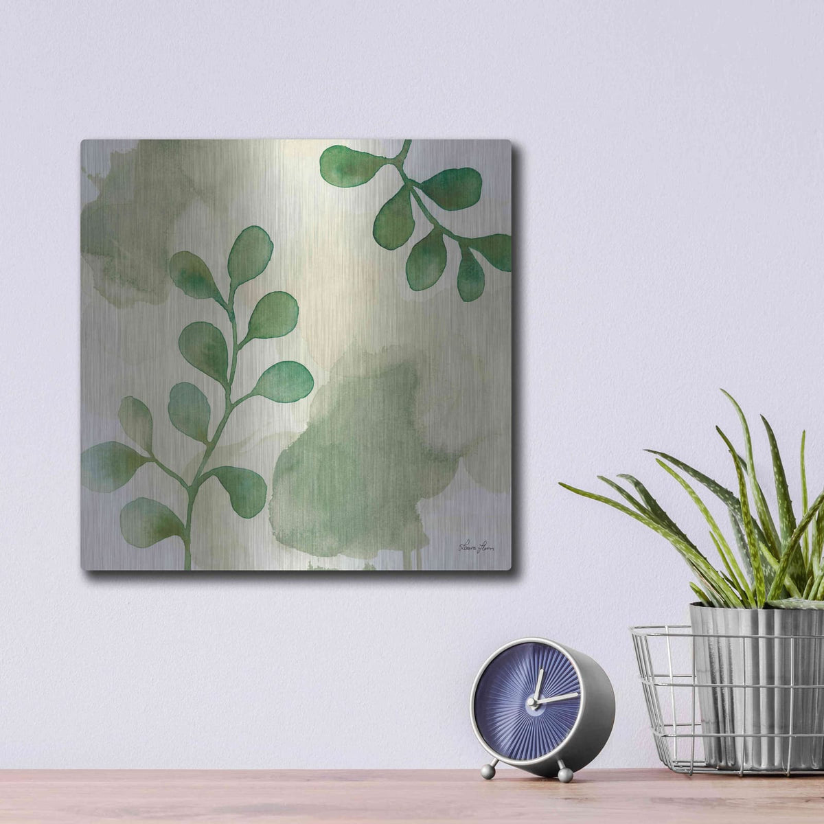'Wood Land Walk II' by Laura Horn – Metal Wall Art, 12x12 room view