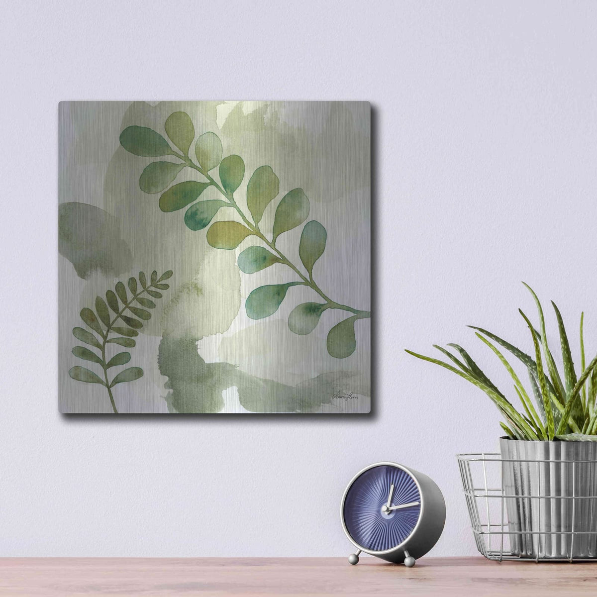 'Wood Land Walk III' by Laura Horn – Metal Wall Art, 12x12 room view