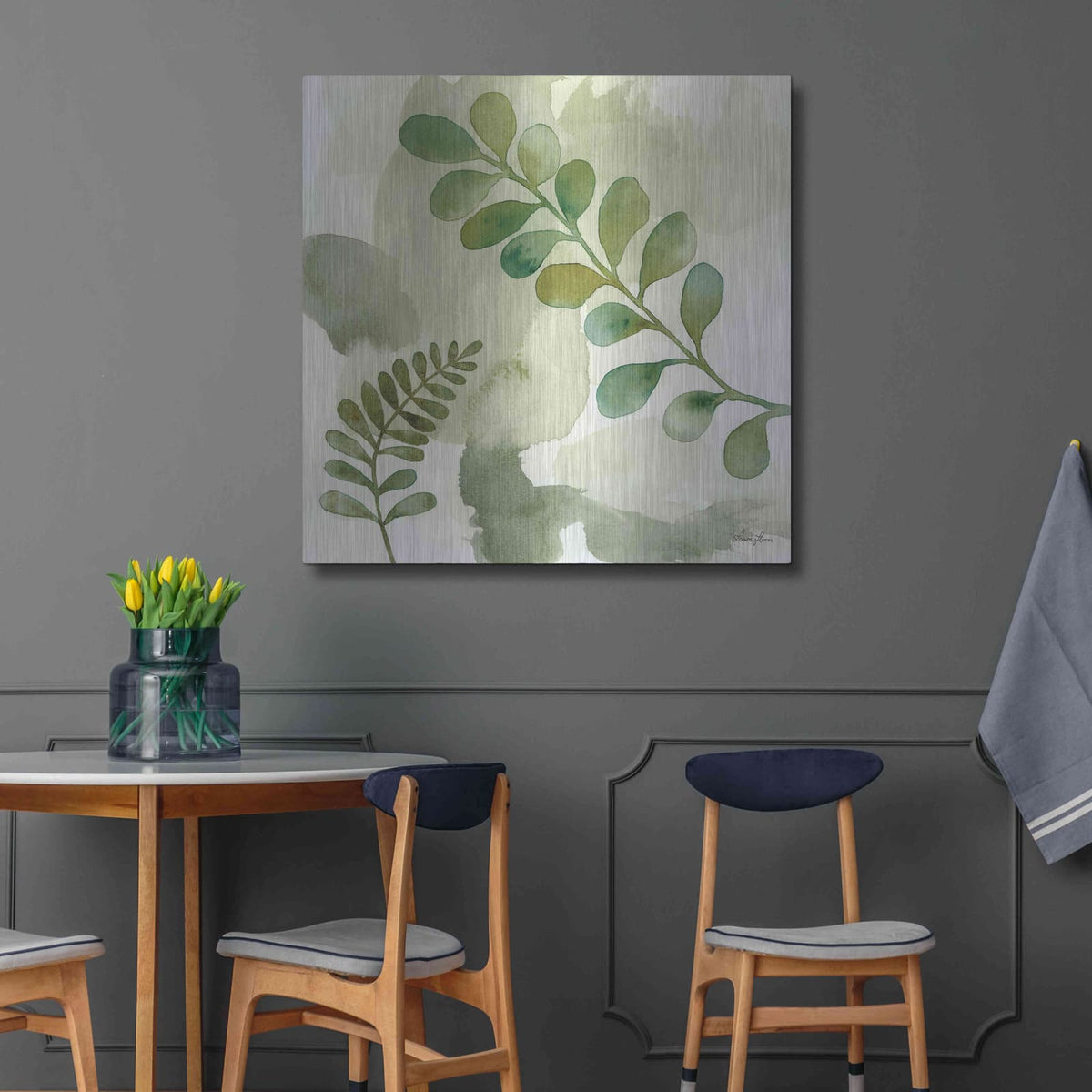 'Wood Land Walk III' by Laura Horn – Metal Wall Art, 36x36 room view