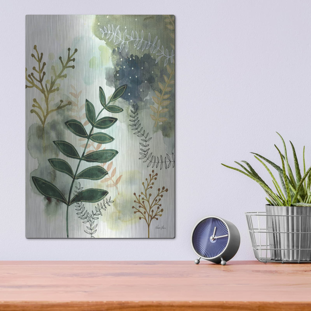 'Wood Land Walk V' by Laura Horn – Metal Wall Art, 12x16 room view