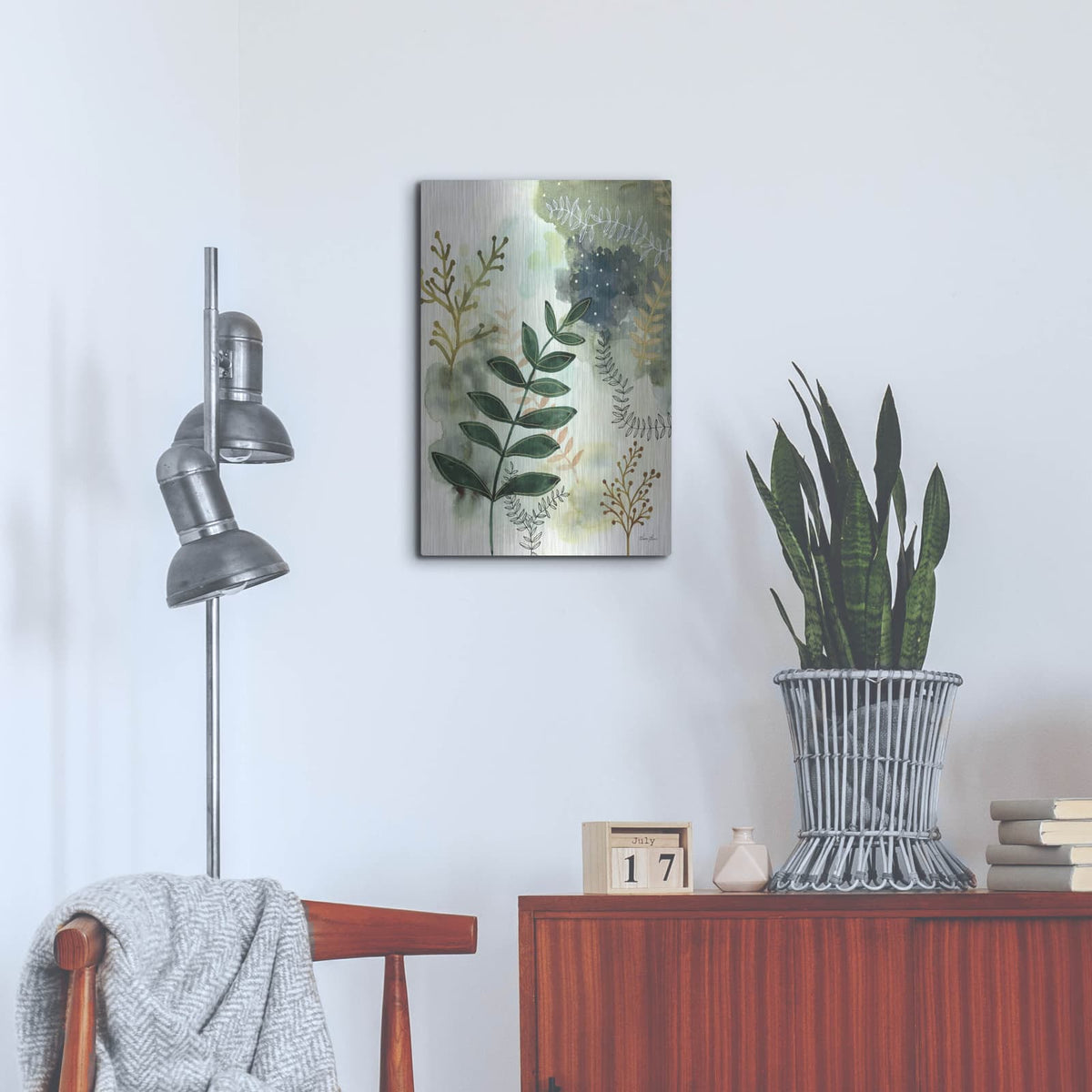 'Wood Land Walk V' by Laura Horn – Metal Wall Art, 16x24 room view