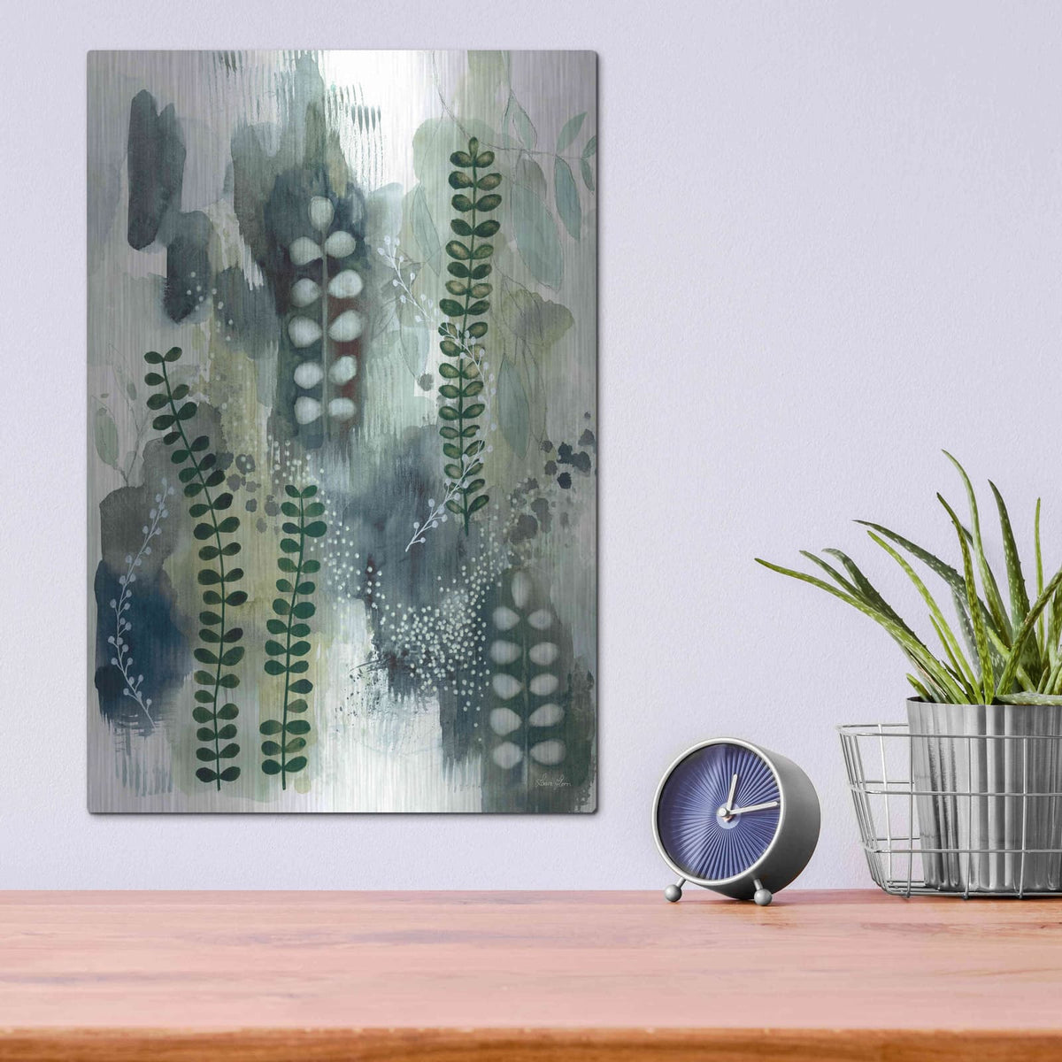 'Wood Land Walk VI' by Laura Horn – Metal Wall Art, 12x16 room view