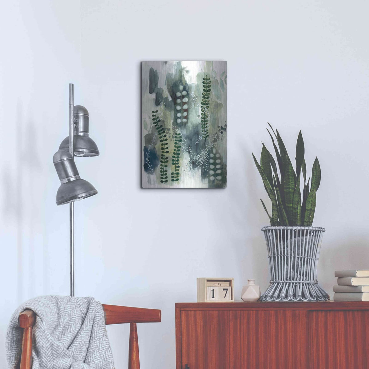 'Wood Land Walk VI' by Laura Horn – Metal Wall Art, 16x24 room view