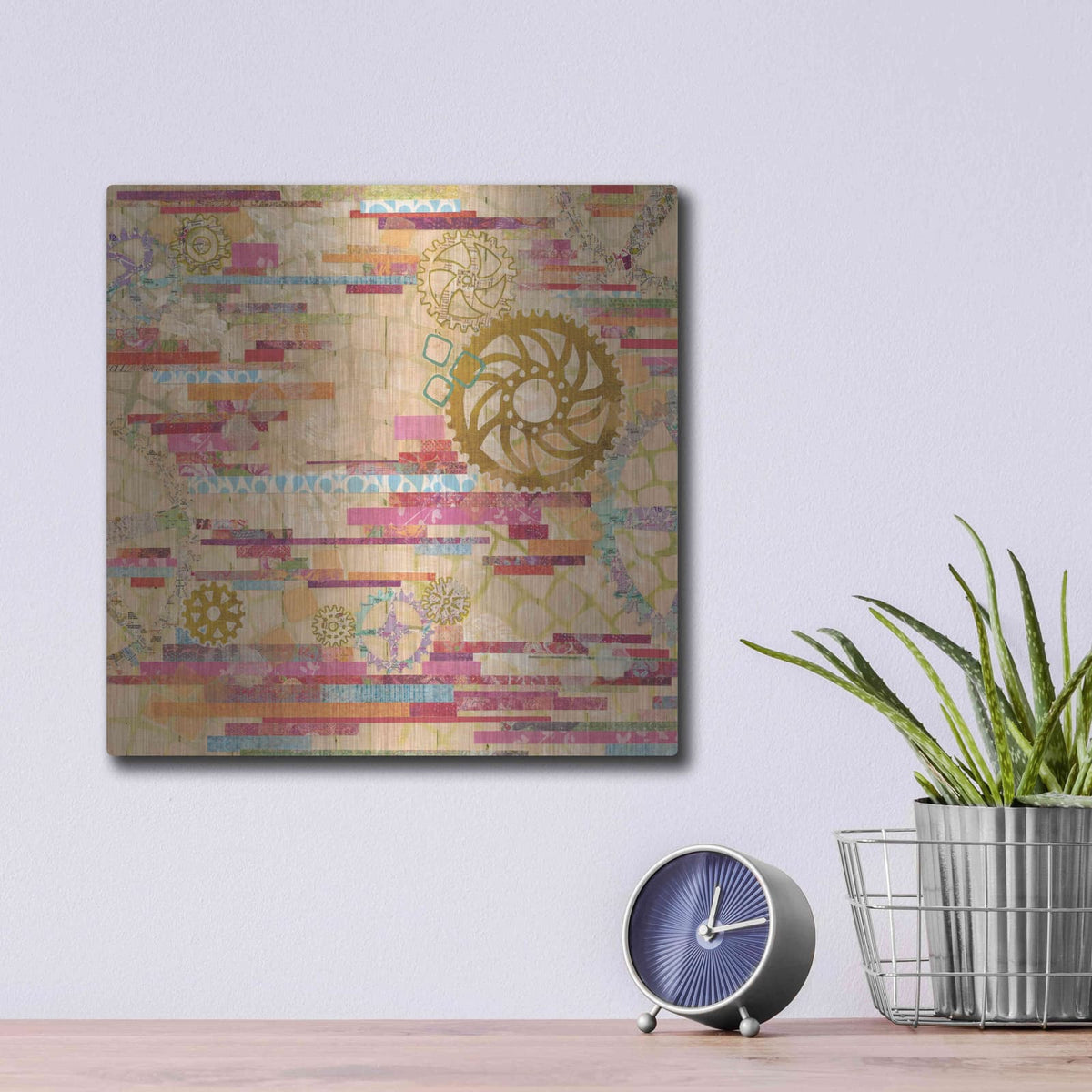 'EU Timetable I' by Kathy Ferguson – Metal Wall Art, 12x12 room view
