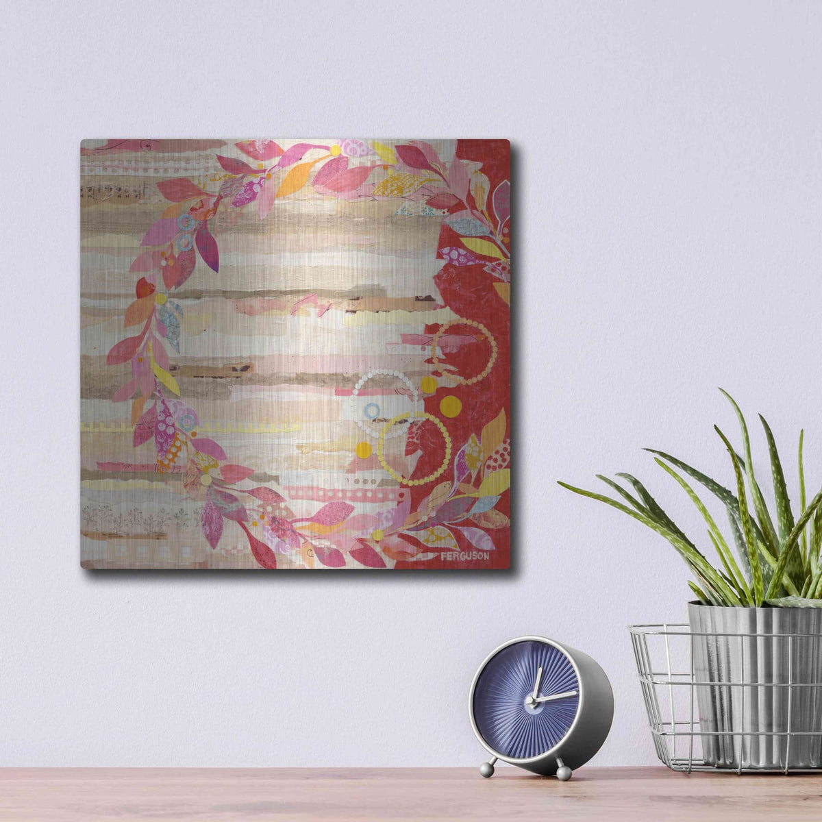 'Resting on Ones Laurels' by Kathy Ferguson – Metal Wall Art, 12x12 room view