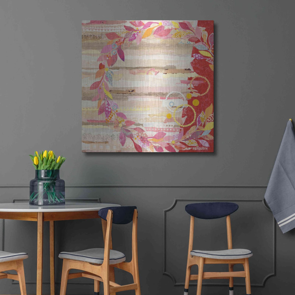 'Resting on Ones Laurels' by Kathy Ferguson – Metal Wall Art, 36x36 room view