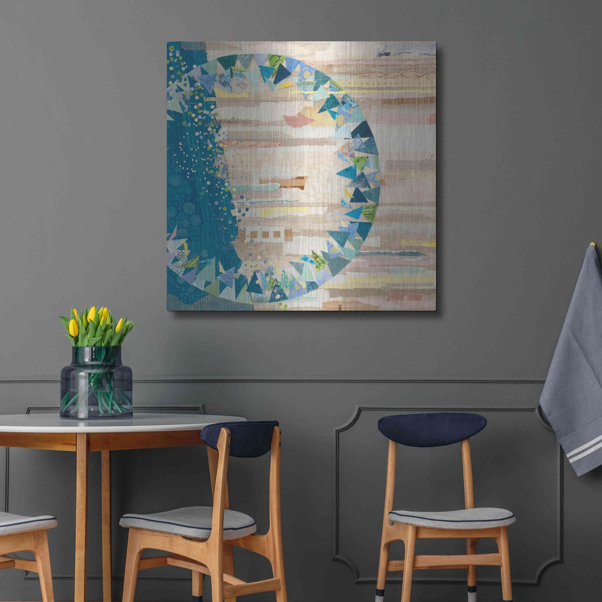 'The Calm and The Storm' by Kathy Ferguson – Metal Wall Art, 36x36 room view