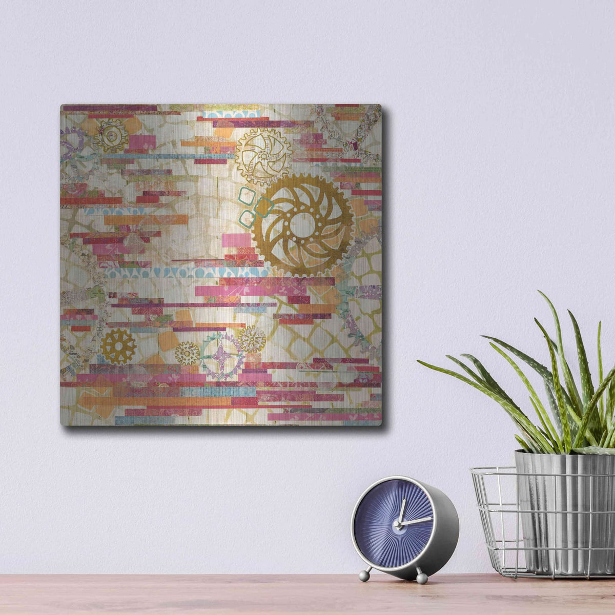 'EU Timetable I on White' by Kathy Ferguson – Metal Wall Art, 12x12 room view