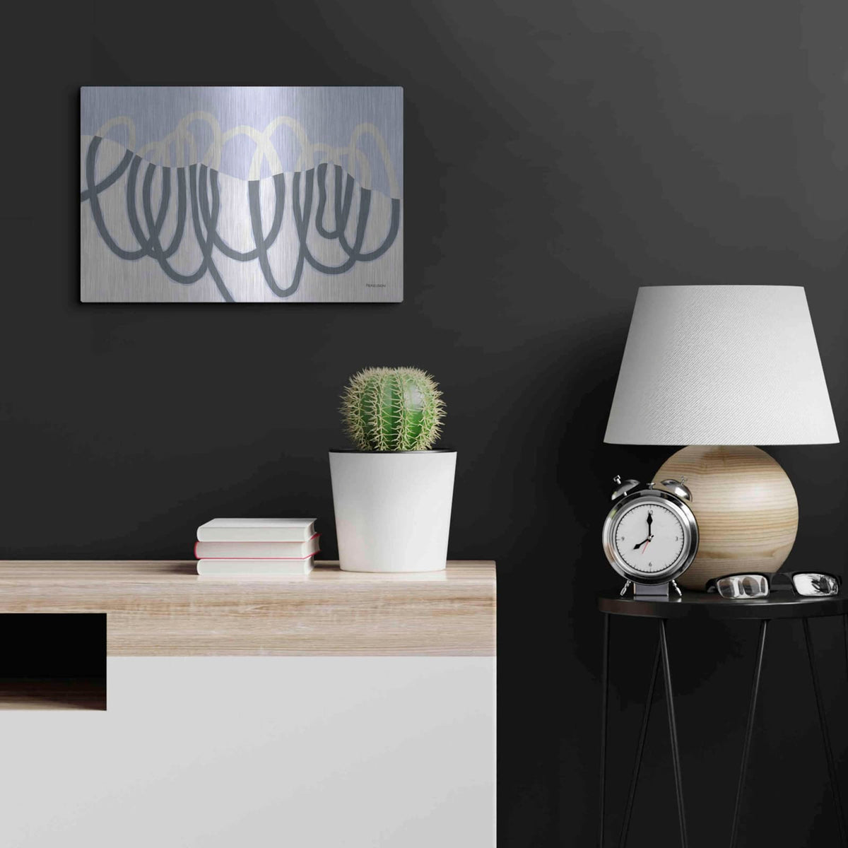 'Loops III' by Kathy Ferguson – Metal Wall Art, 24x16 room view