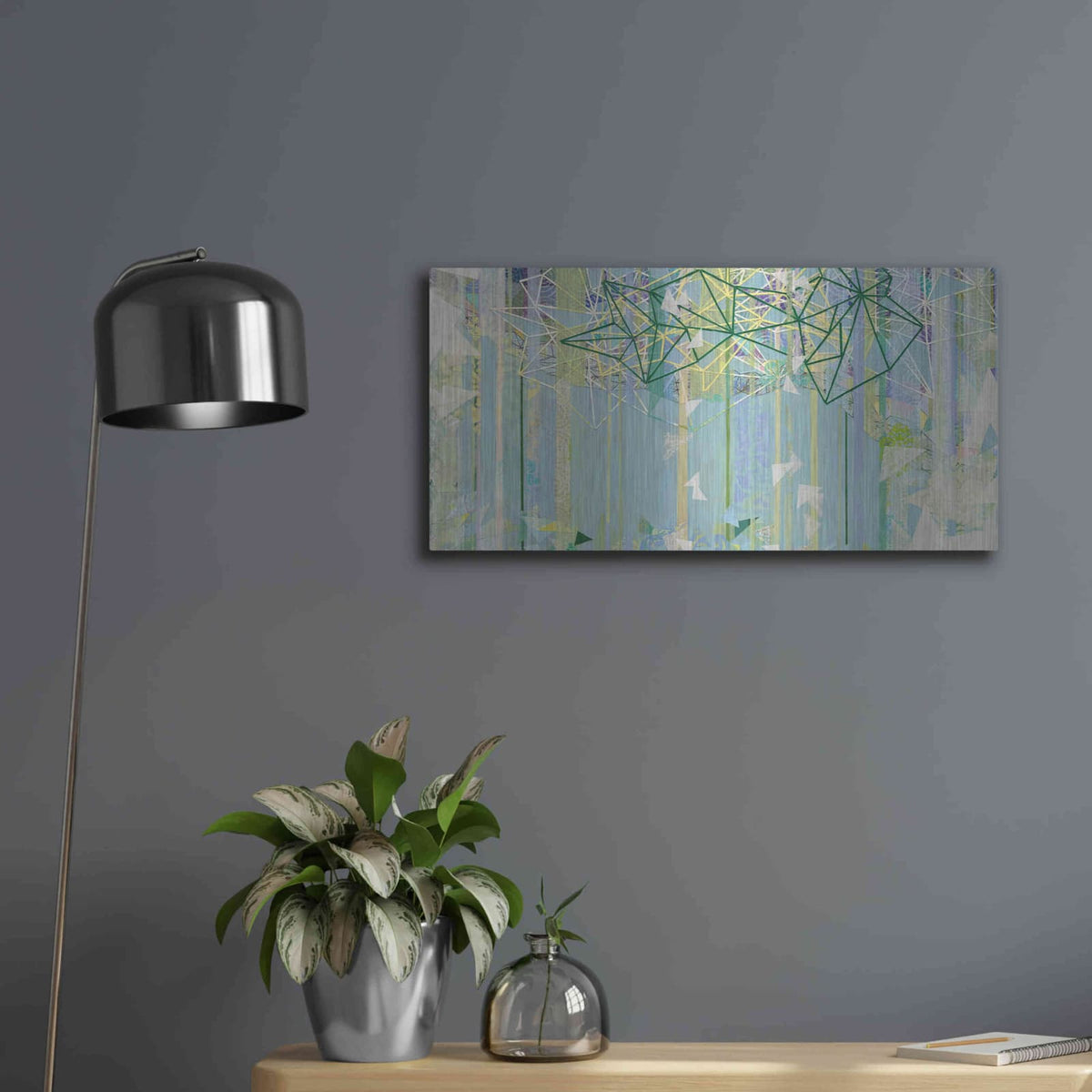 'Hanging Around III' by Kathy Ferguson – Metal Wall Art, 24x12 room view