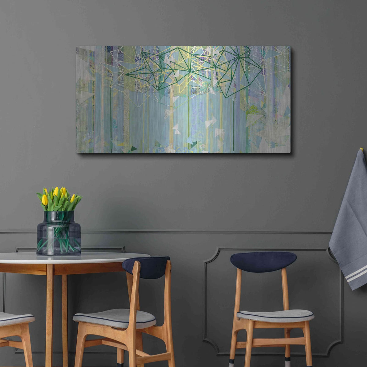 'Hanging Around III' by Kathy Ferguson – Metal Wall Art, 48x24 room view