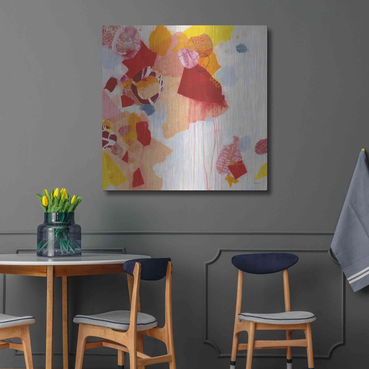 'Falling Apart' by Kathy Ferguson – Metal Wall Art, 36x36 room view