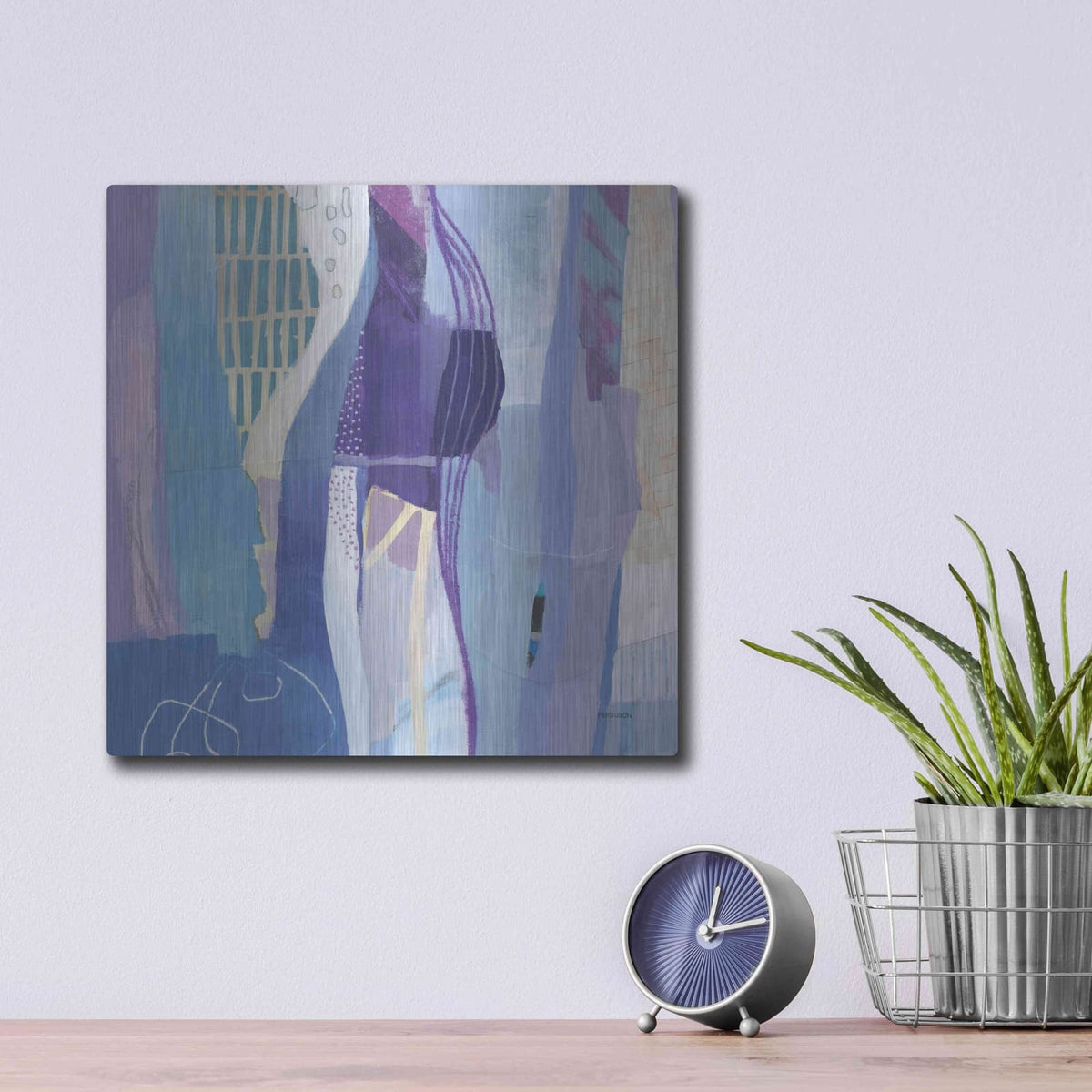 'Abstract Layers I' by Kathy Ferguson – Metal Wall Art, 12x12 room view