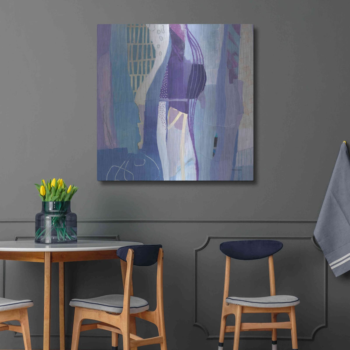 'Abstract Layers I' by Kathy Ferguson – Metal Wall Art, 36x36 room view