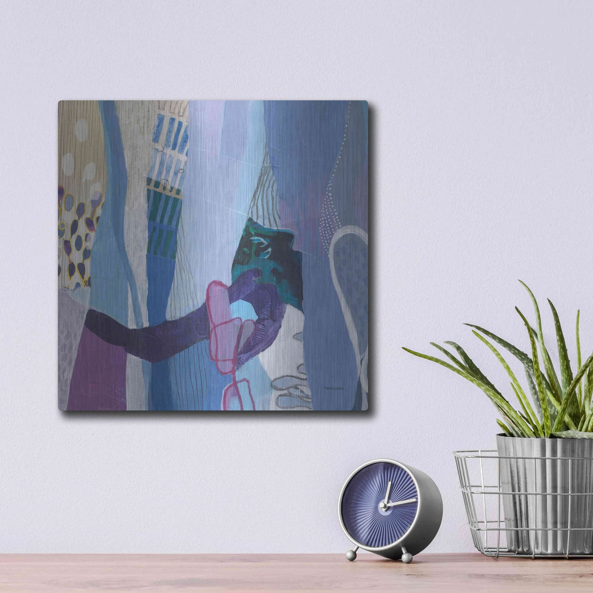 'Periwinkle' by Kathy Ferguson – Metal Wall Art, 12x12 room view