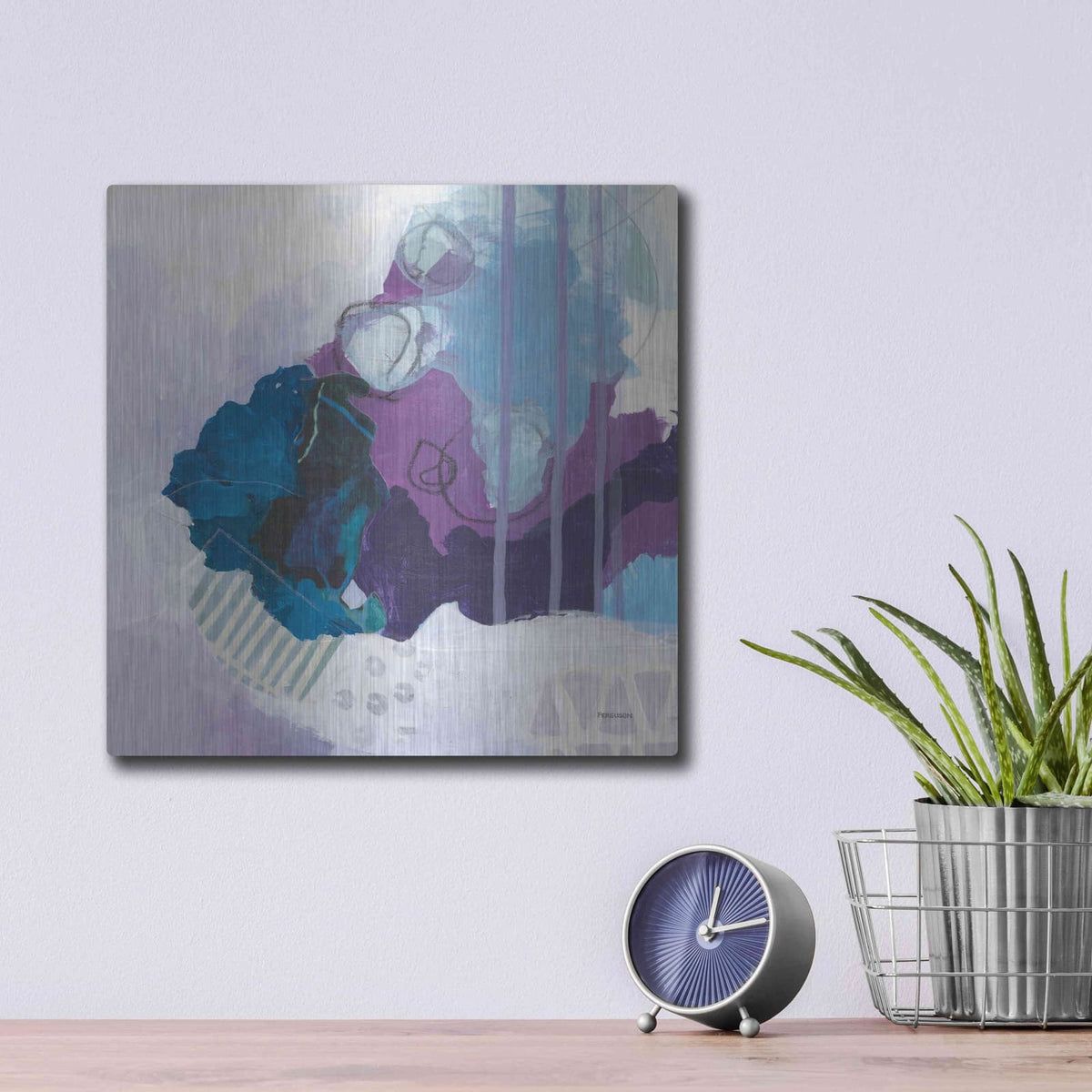 'Amethyst' by Kathy Ferguson – Metal Wall Art, 12x12 room view