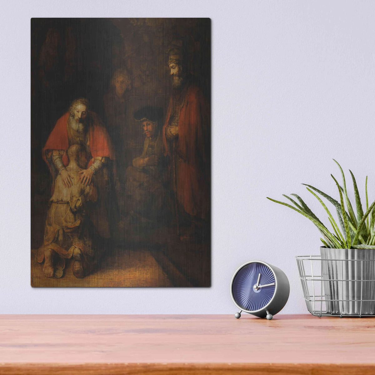 'The Return of the Prodigal Son' by Rembrandt – Metal Wall Art, 12x16 room view