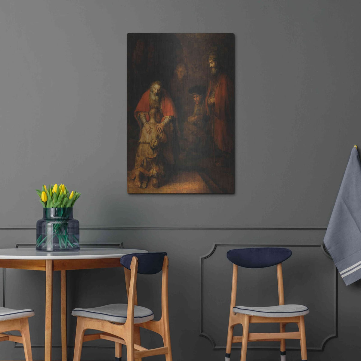 'The Return of the Prodigal Son' by Rembrandt – Metal Wall Art, 24x36 room view