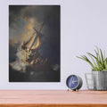 'The Storm on the Sea of Galilee' by Rembrandt – Metal Wall Art, 12x16 room view