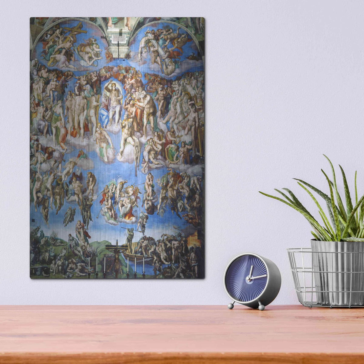 'The Last Judgment' by Michelangelo – Metal Wall Art, 12x16 room view