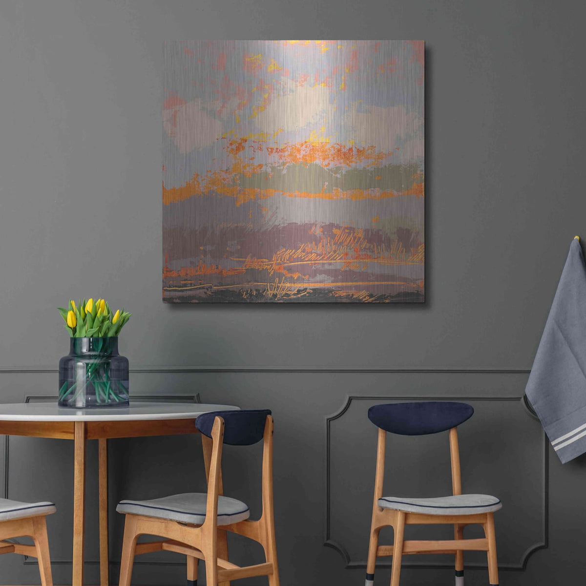 'Soft Day III' by Grainne Dowling – Metal Wall Art, 36x36 room view